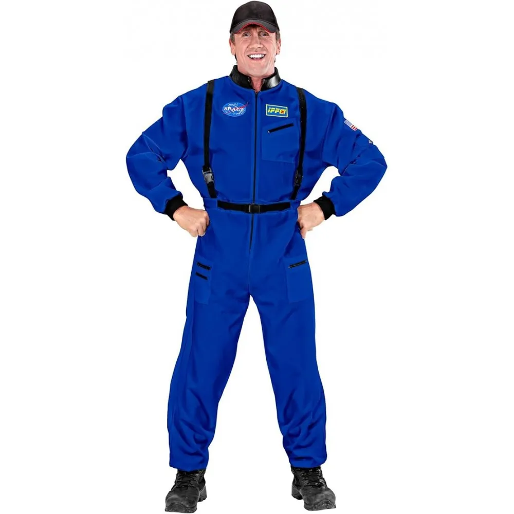 Costume Astronauta Blu Uomo per Feste a Tema, Taglia S, Adulto