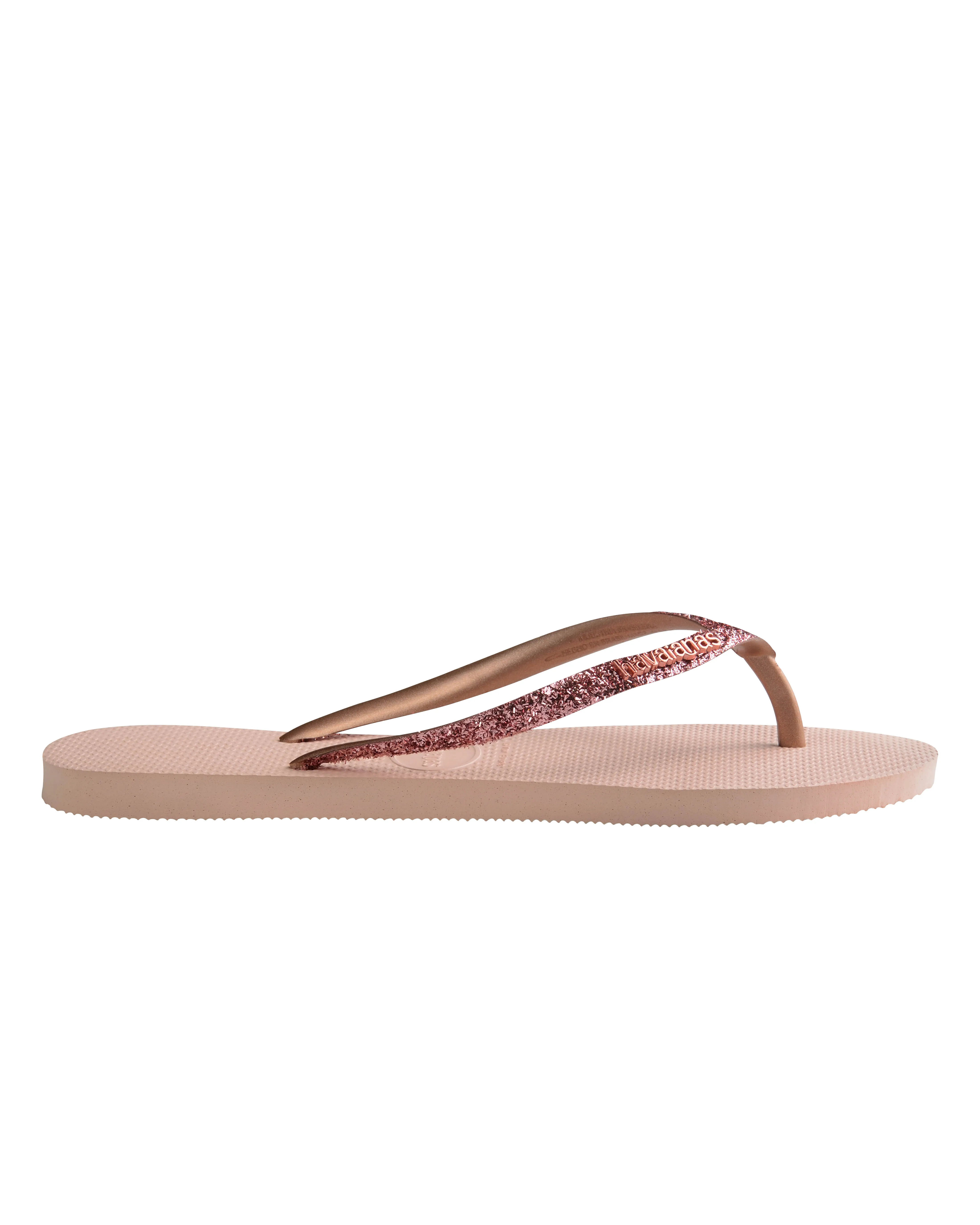 Havaianas Slim Glitter II rosa cipria con fascetta rosa antico glitterata 33-36
