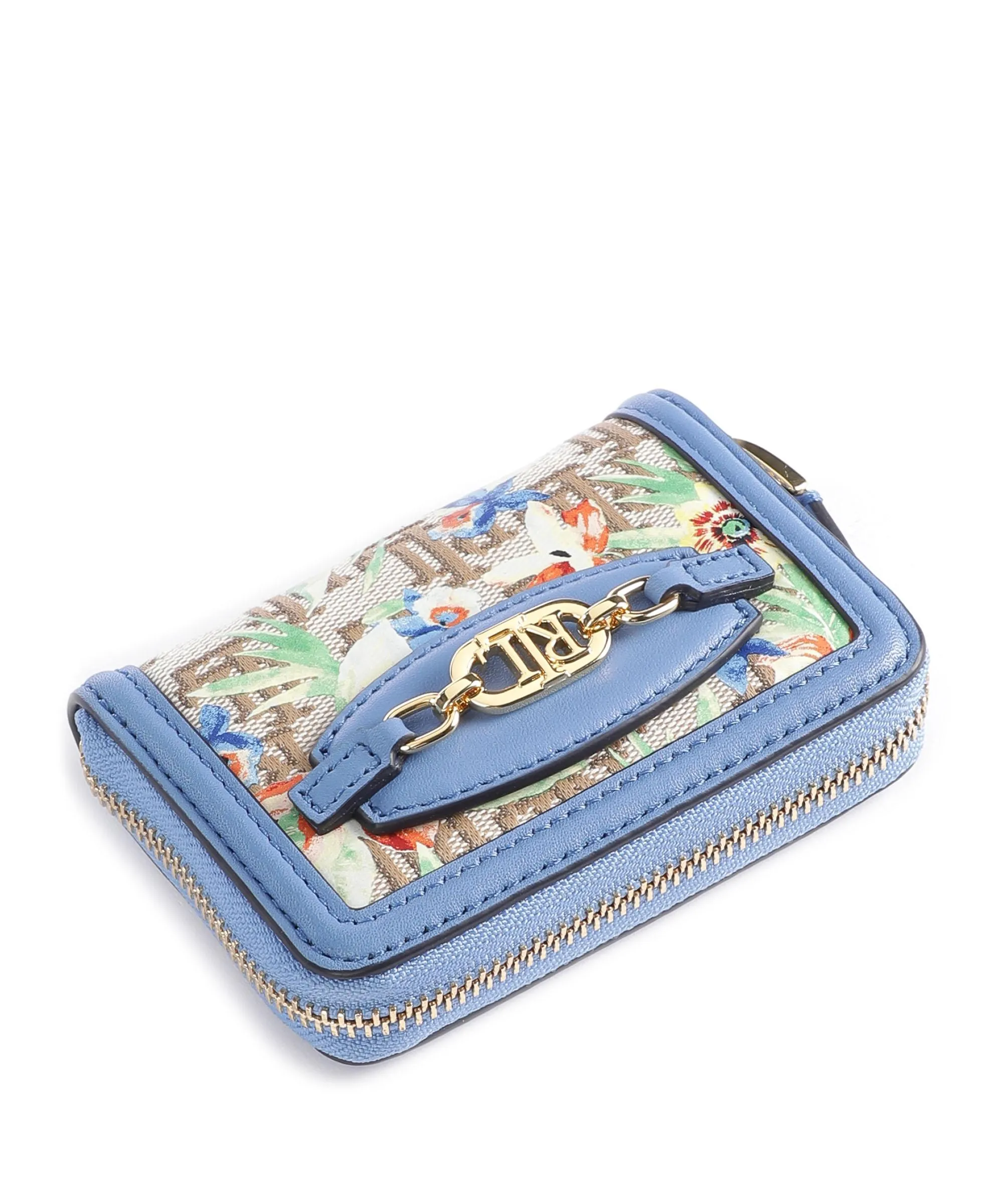  Lauren Ralph Lauren Small Portafoglio cotone, poliestere blu/beige  