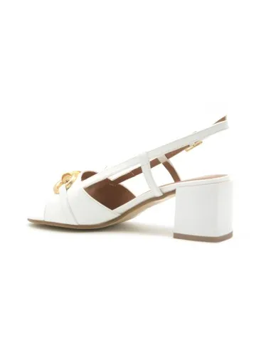 Melluso sandalo in pelle con tacco  