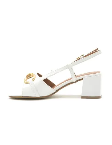 Melluso sandalo in pelle con tacco  