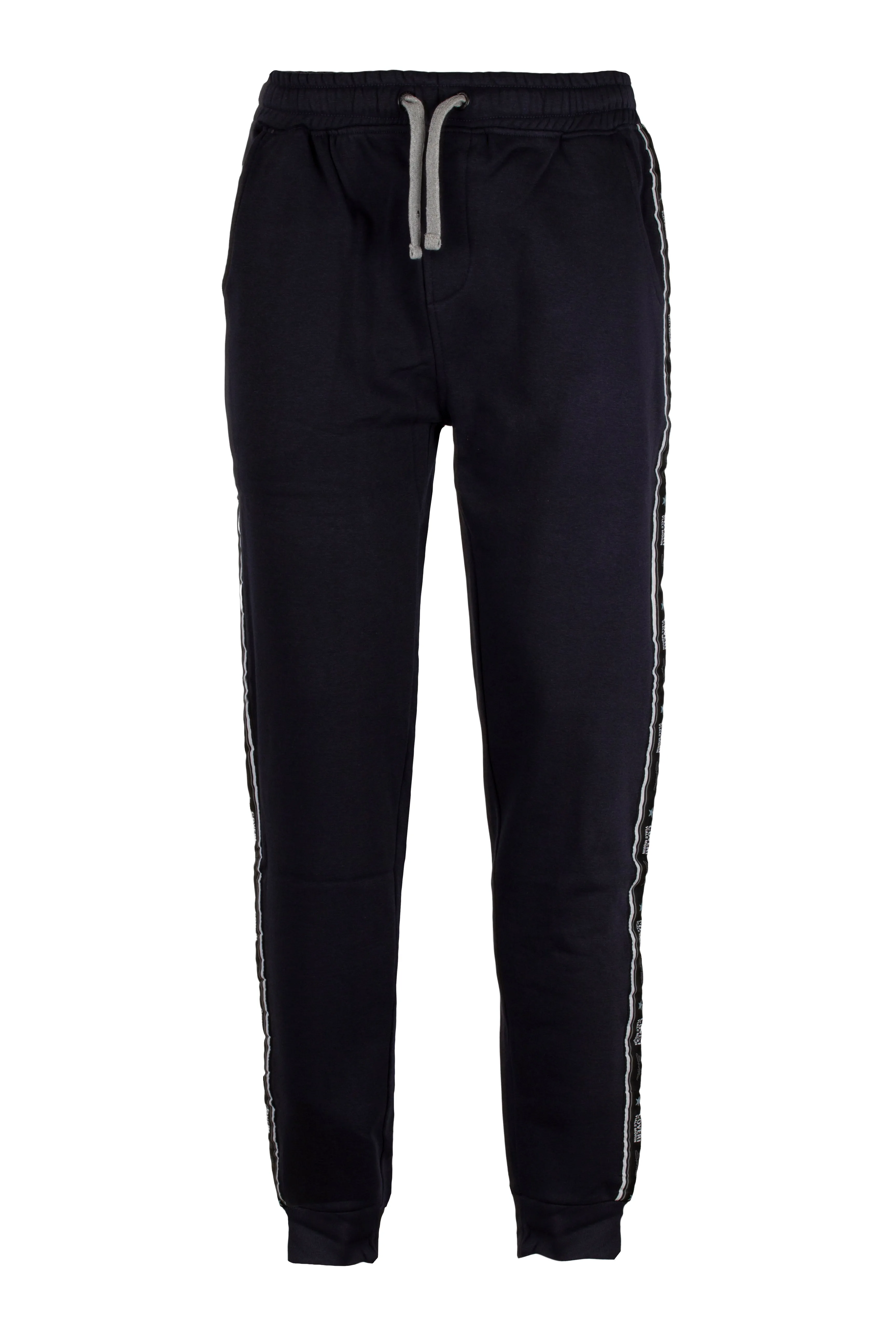 Pantalone sportivo felpato con bande laterali