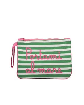Pochette Portami al Mare verde rosa