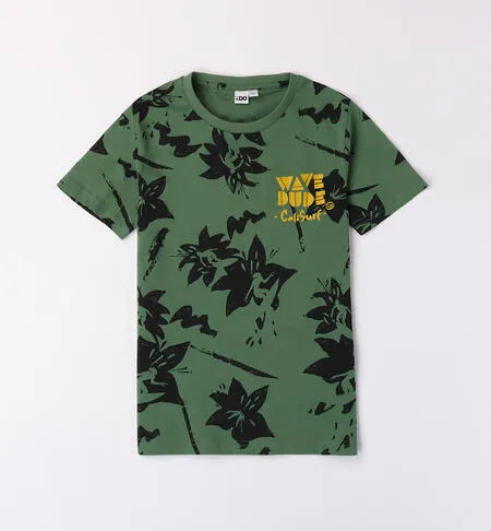 T-shirt per ragazzo verde iDo