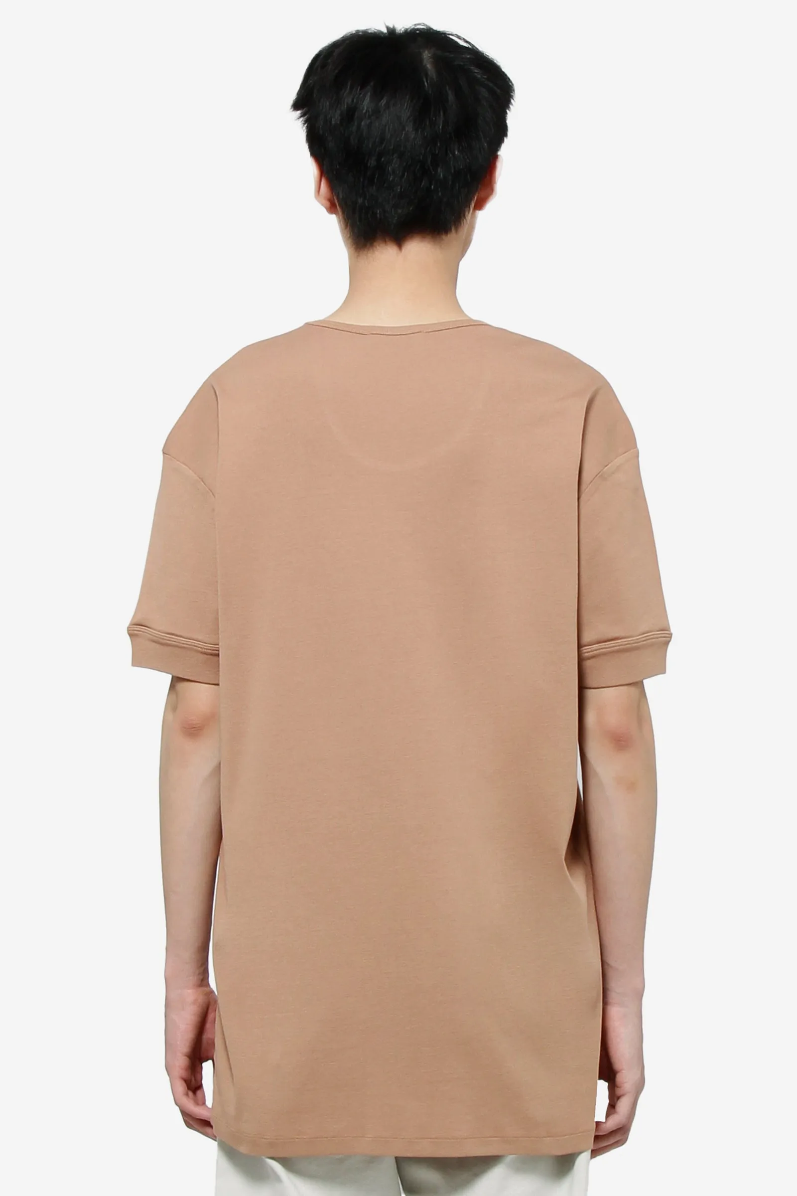 T-Shirt RIBBED in cotone ruggine